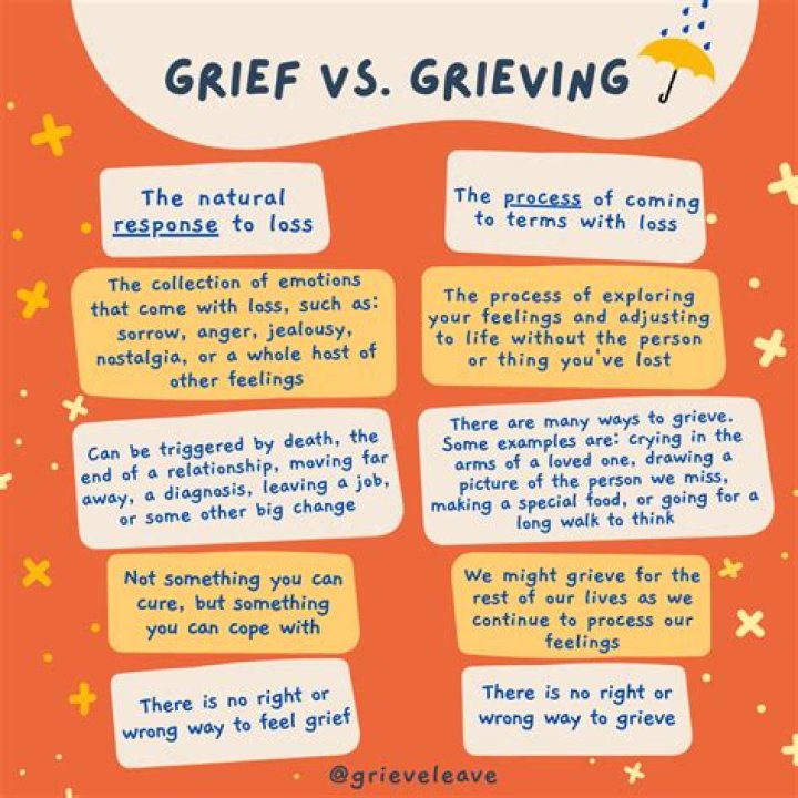 What is the difference between grief and sorrow?