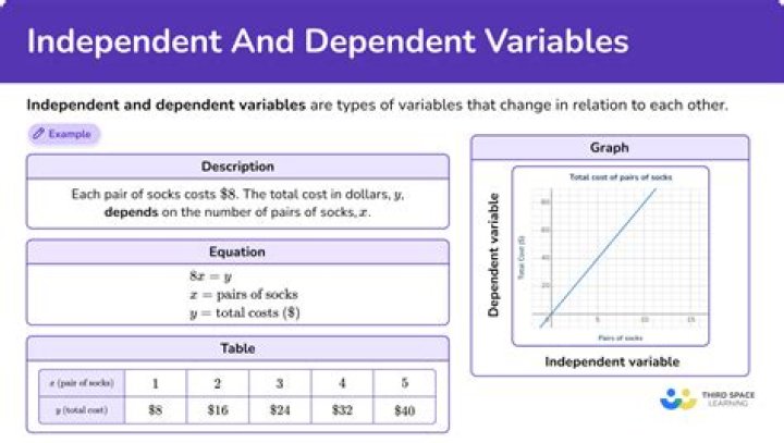 What is the independent variable in y 2x 3?