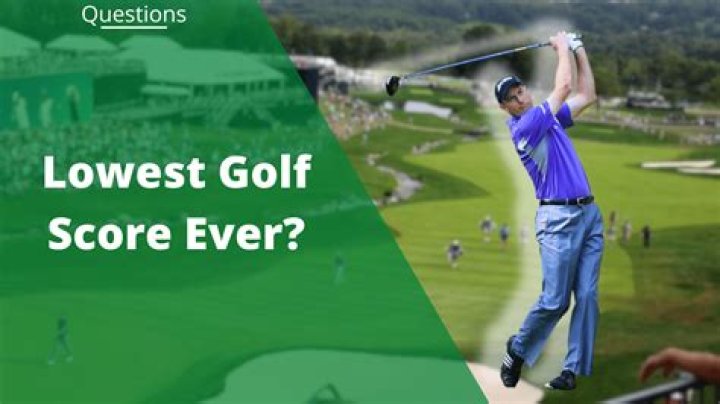 What is the lowest score on PGA Tour?