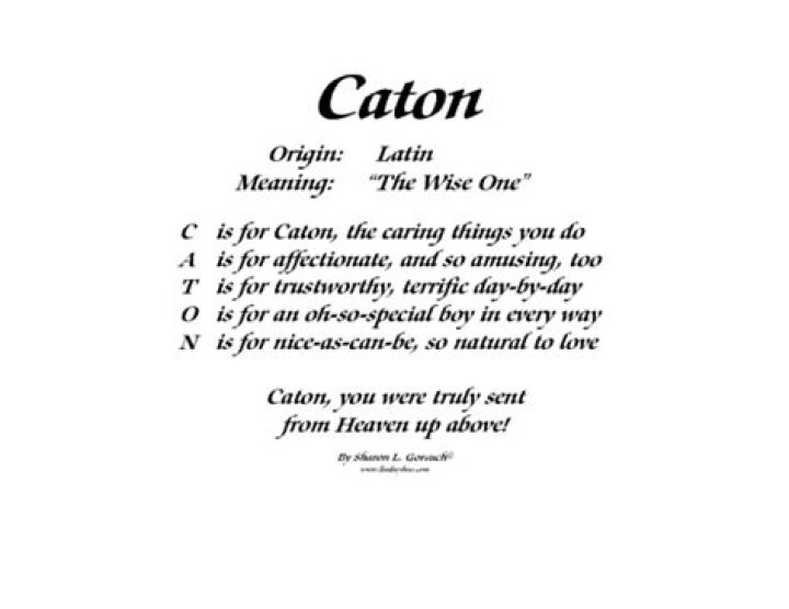What is the meaning of Caton?