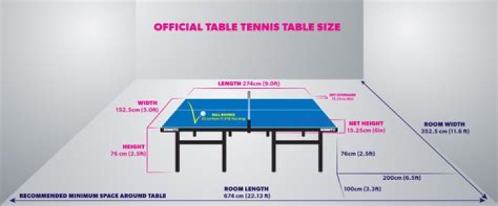 What is the official table tennis ball size?