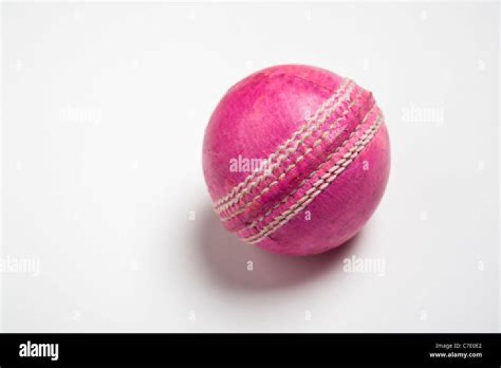 What is the pink cricket ball made of?