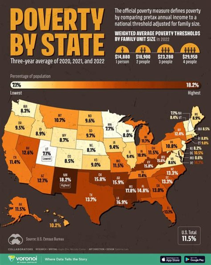What is the poverty rate in the US 2020?
