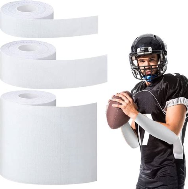 What is white tape on football players arms?