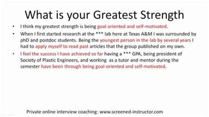 What is your greatest strength?