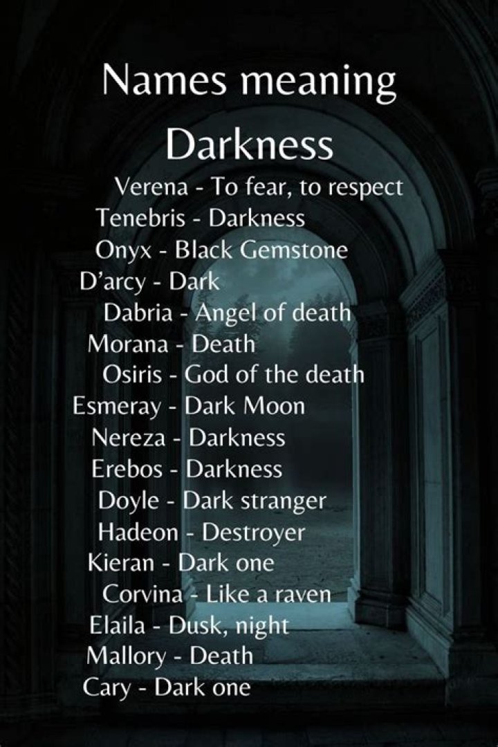 What name means dark moon?