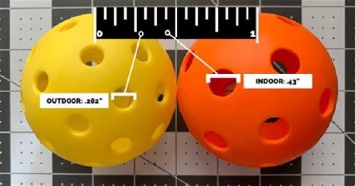 What size ball is used for pickleball?