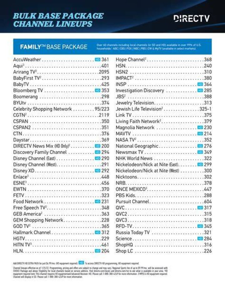 What station is HGTV on directv?