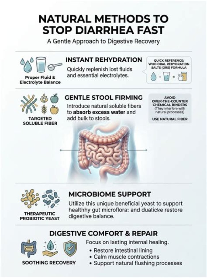 What stops diarrhea fast?