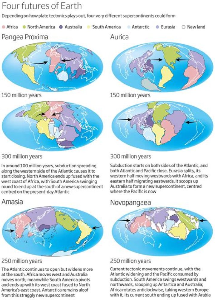 What will happen to the continents in the future?