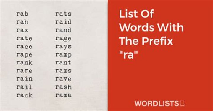 What words have RA?