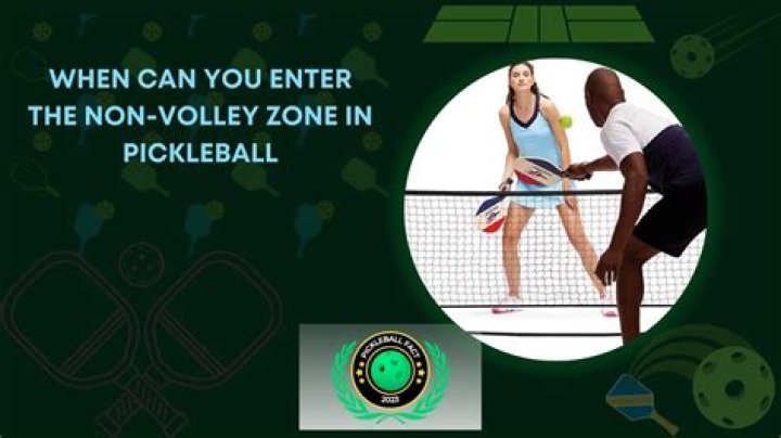 When can you enter the non-volley zone?