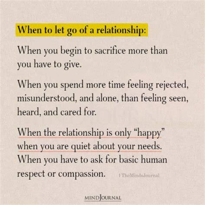 When should you let go of a relationship?