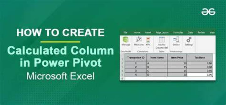 Where can a calculated column be used in Power Pivot?