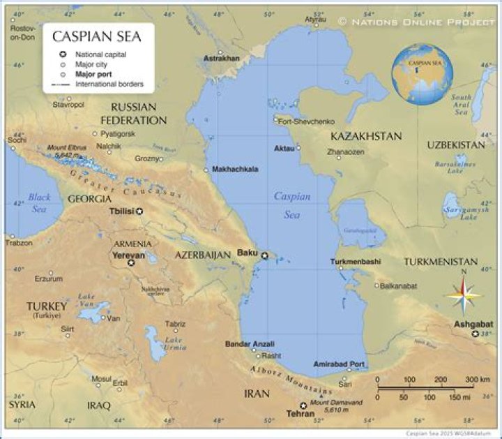 Where is the Caspian Sea?
