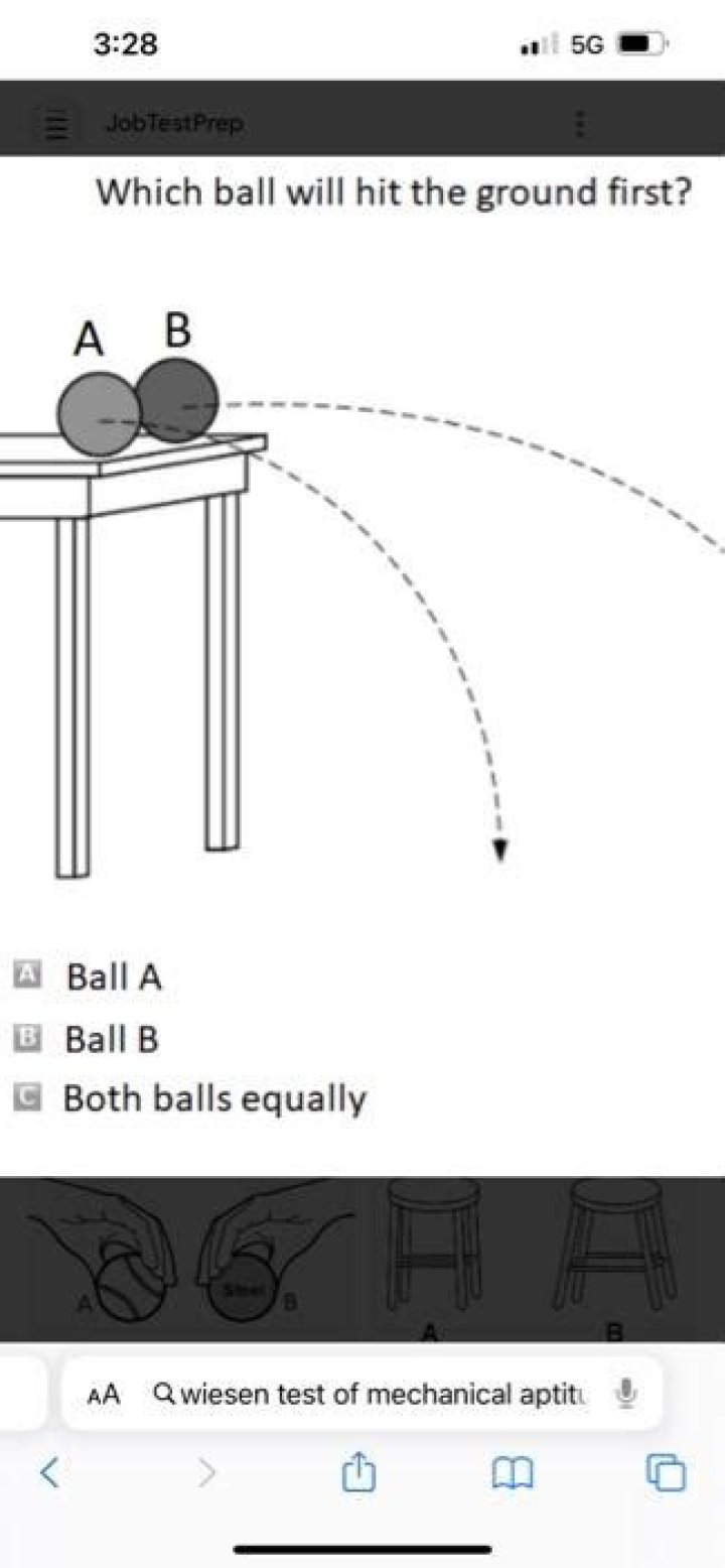 Which of the two ball will hit ground first?