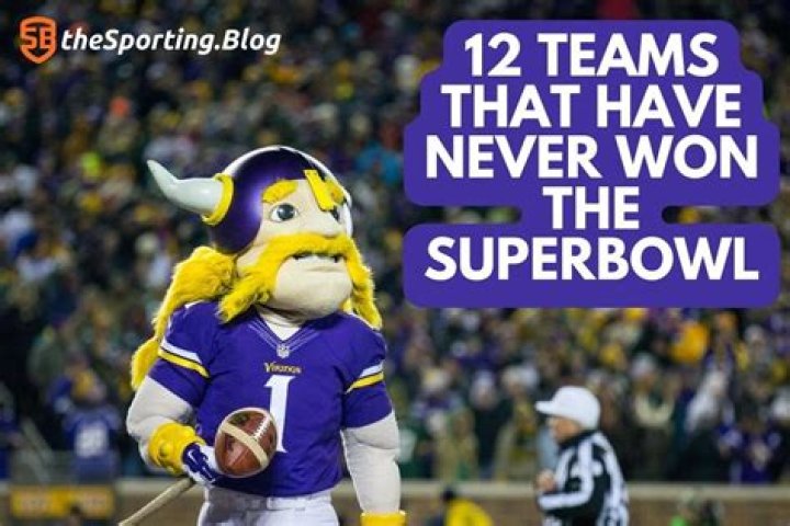 Who are the 12 teams that never won a Super Bowl?