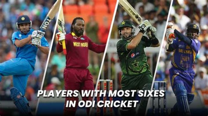 Who hit the first four in international cricket?