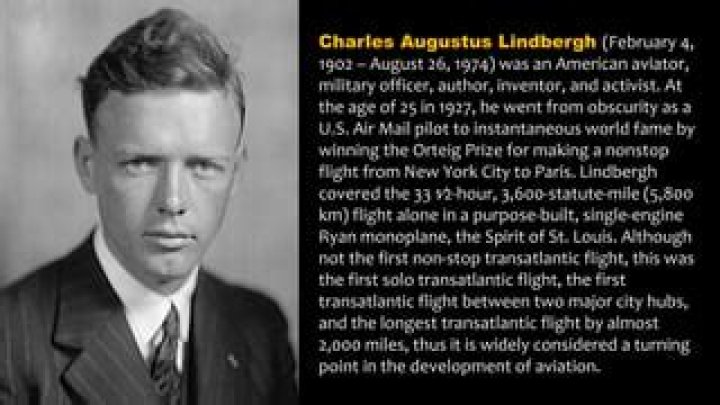 Who is Charles Lindbergh and why is he famous?