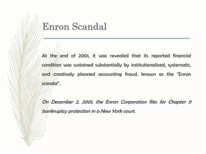 Who is the most responsible for Enron scandal?