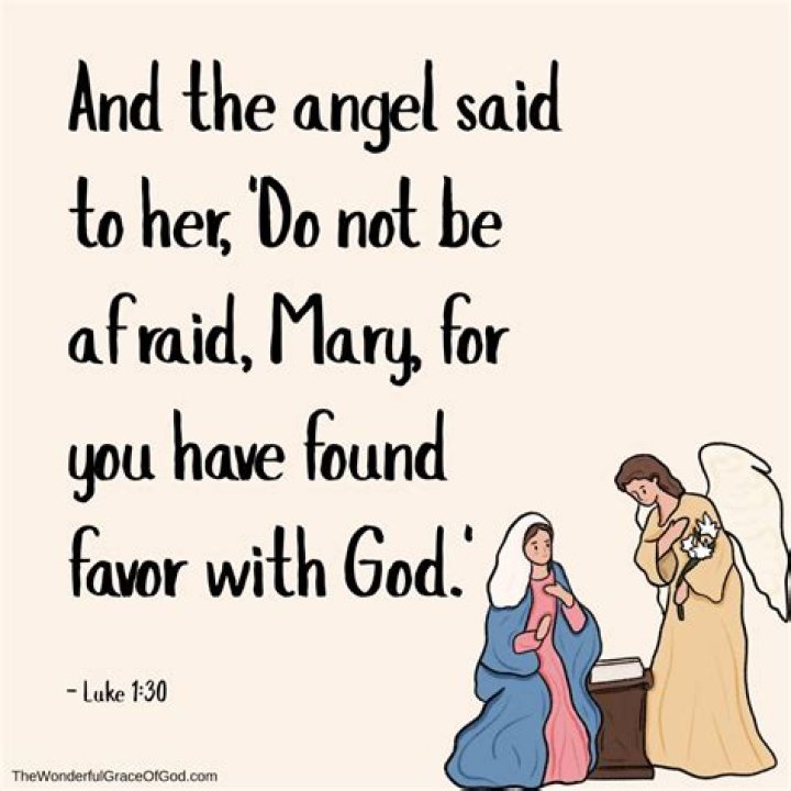Who said Mary Do not be afraid you have won God Favour?