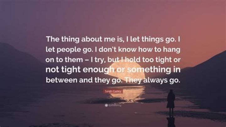 Why can't I let things go?