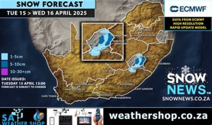 Why does Lesotho experience snow?