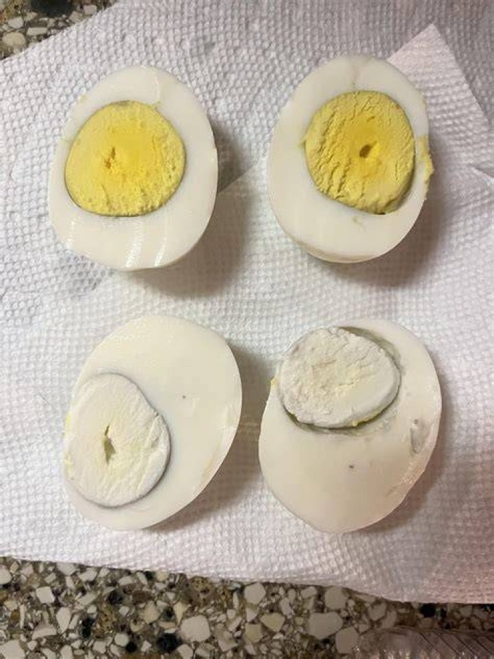 Why does my hard boiled egg look gray?