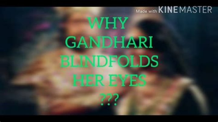 Why Gandhari open her eyes?
