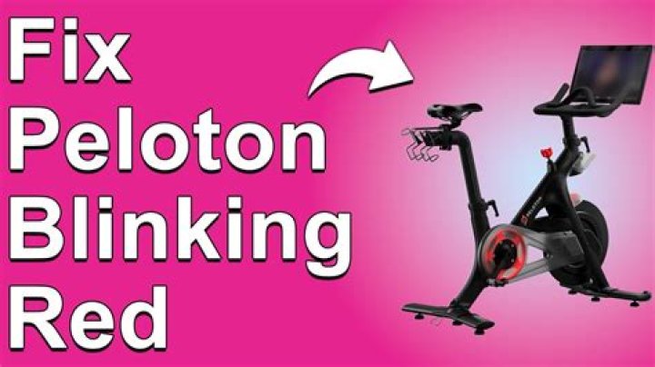Why is my Peloton blinking red?