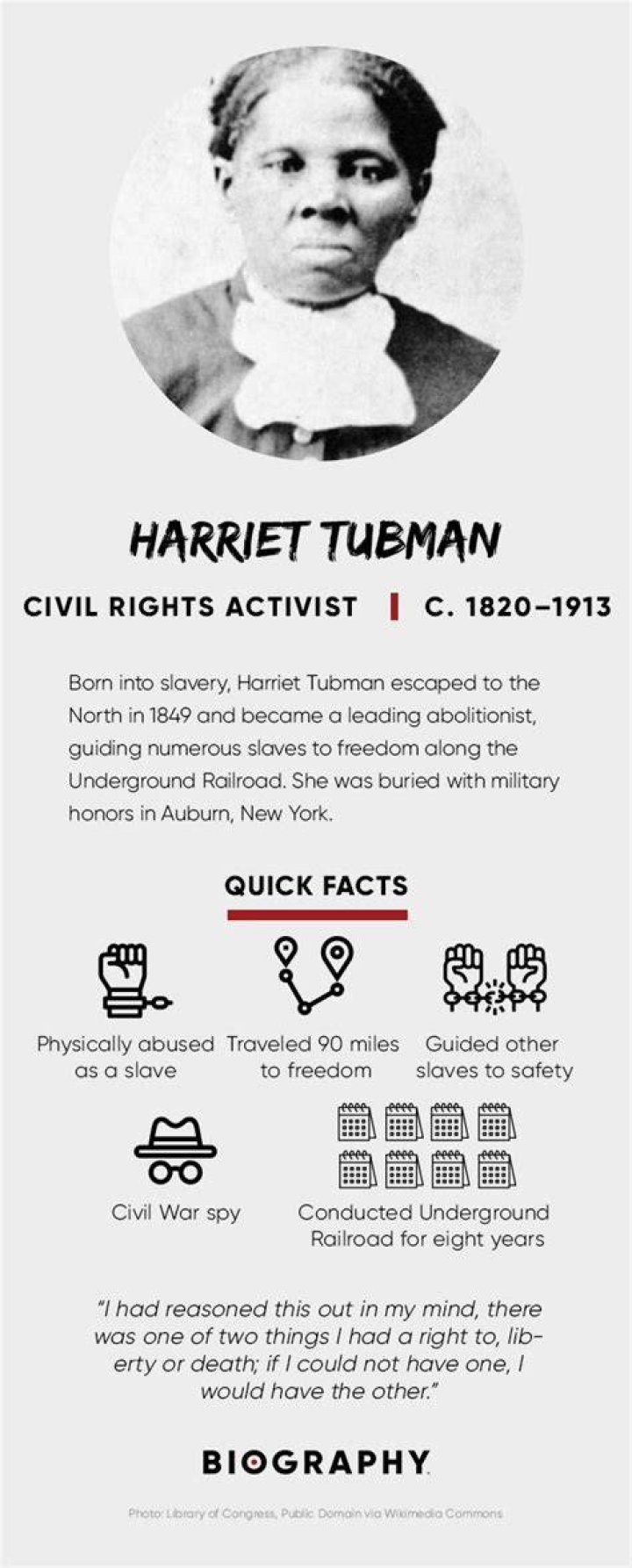 Why was Harriet Tubman respected?