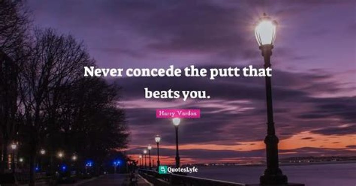 Why would you concede a putt?