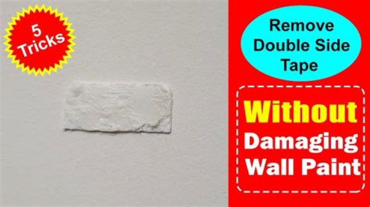 Will double-sided tape damage wall paint?